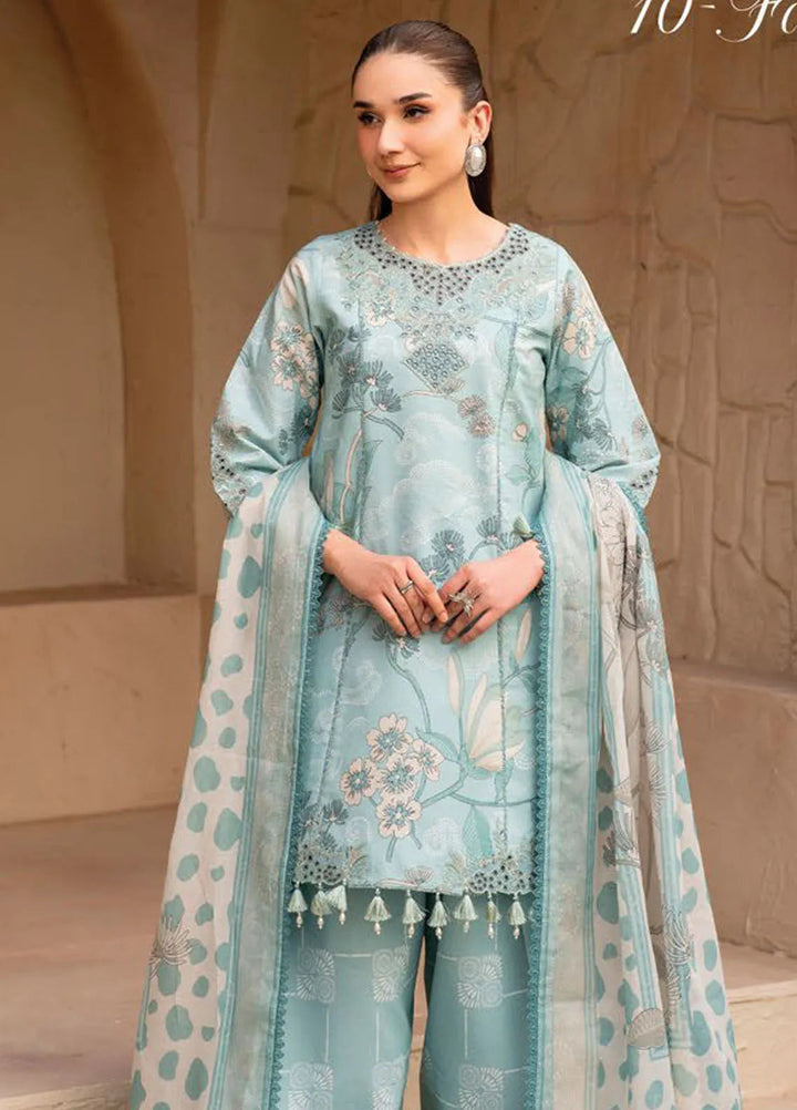 Levana by Alizeh Fashion Embroidered Lawn Suits Unstitched 3 Piece AFB25L D-7030 Fawn - Summer Collection