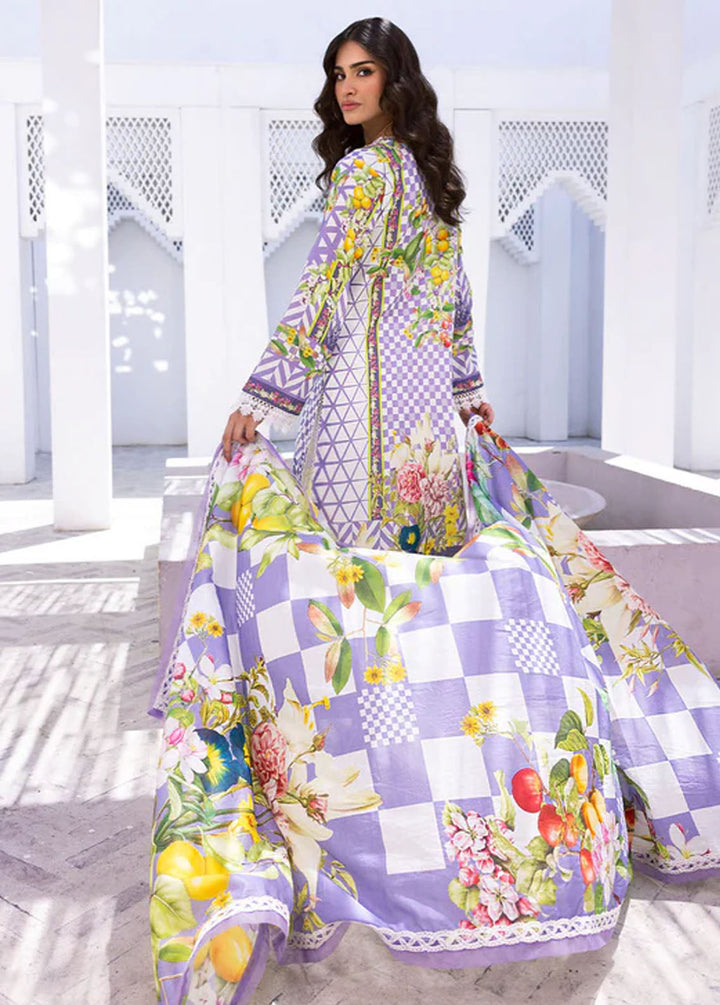 Leya by Roheenaz Embroidered Lawn Suits Unstitched 3 Piece RNZ24L RNZ-01B Hibiscus Bloom - Spring Summer Collection