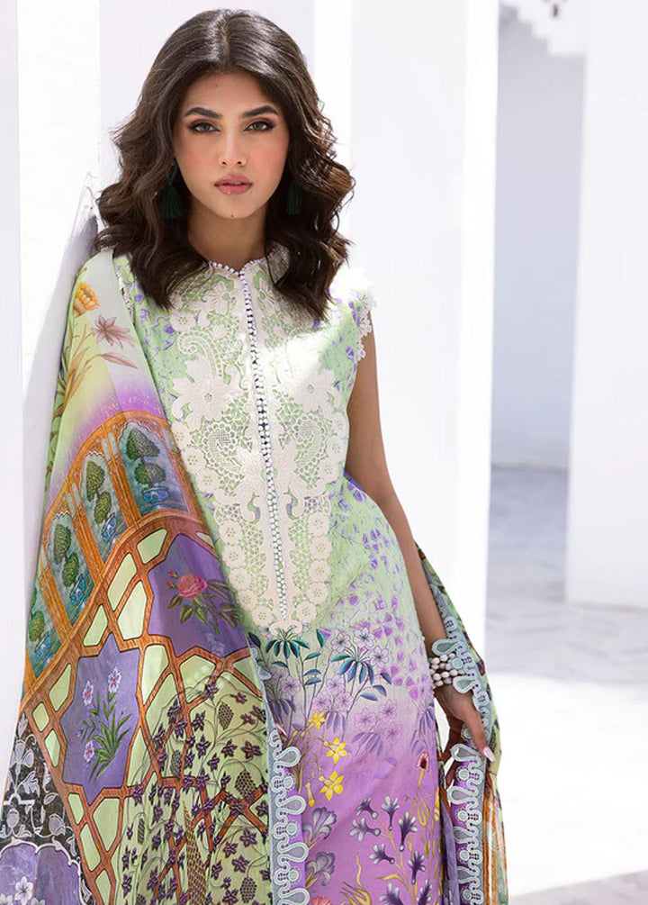 Leya by Roheenaz Embroidered Lawn Suits Unstitched 3 Piece RNZ24L RNZ-02B Pineapple Pop - Spring Summer Collection