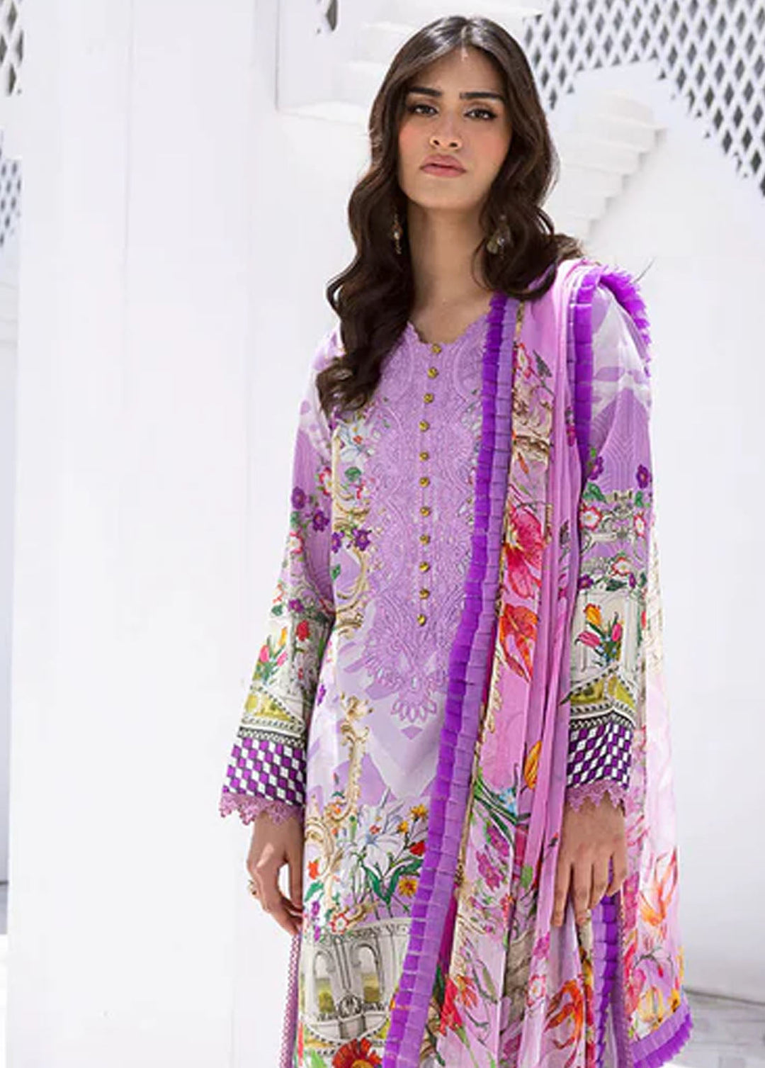 Leya by Roheenaz Embroidered Lawn Suits Unstitched 3 Piece RNZ24L RNZ-04A Mermaid Melody - Spring Summer Collection
