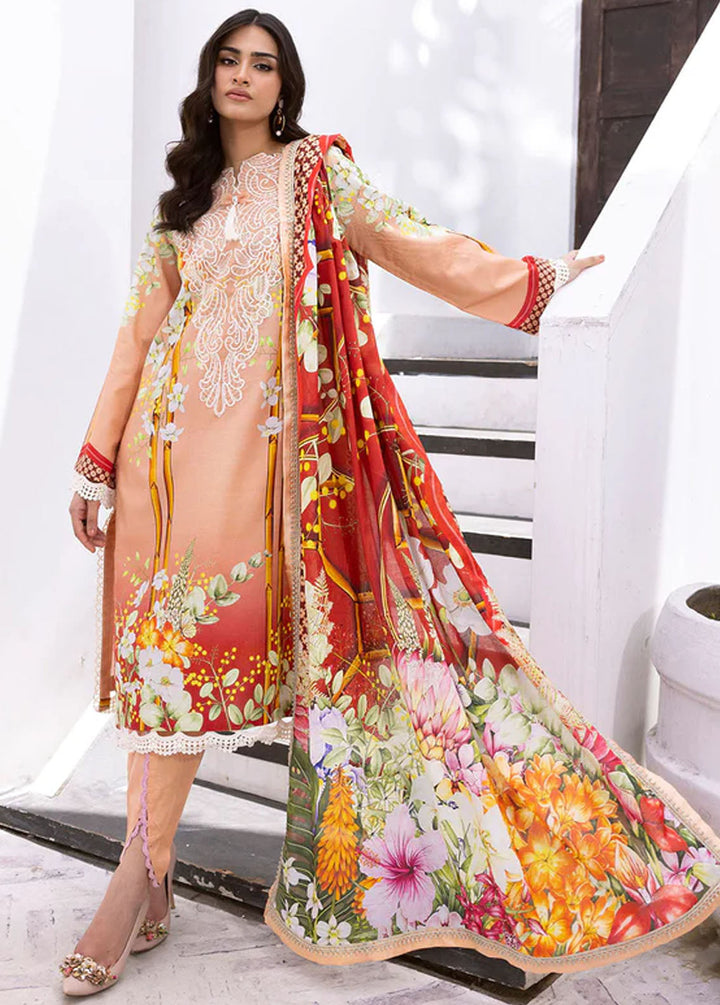 Leya by Roheenaz Embroidered Lawn Suits Unstitched 3 Piece RNZ24L RNZ-07B Island Escape - Spring Summer Collection