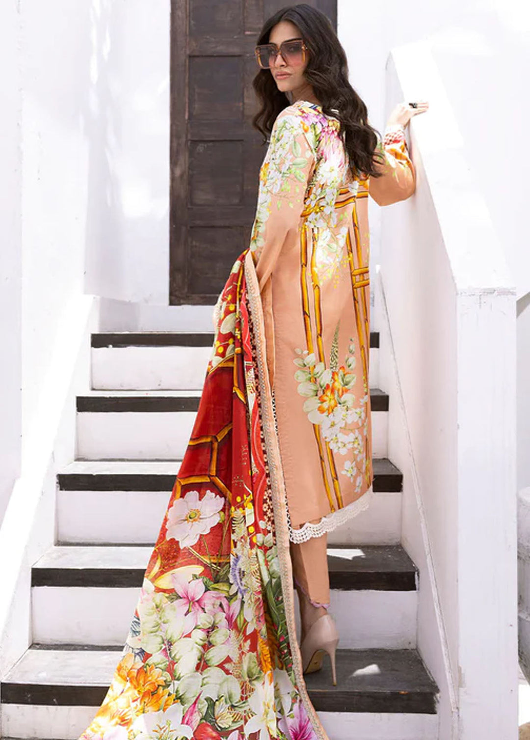 Leya by Roheenaz Embroidered Lawn Suits Unstitched 3 Piece RNZ24L RNZ-07B Island Escape - Spring Summer Collection
