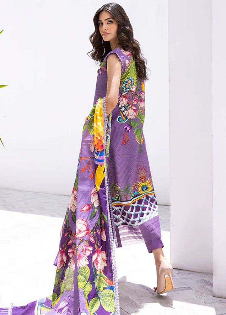 Leya by Roheenaz Embroidered Lawn Suits Unstitched 3 Piece RNZ24L RNZ-08A Flamingo Fancy - Spring Summer Collection