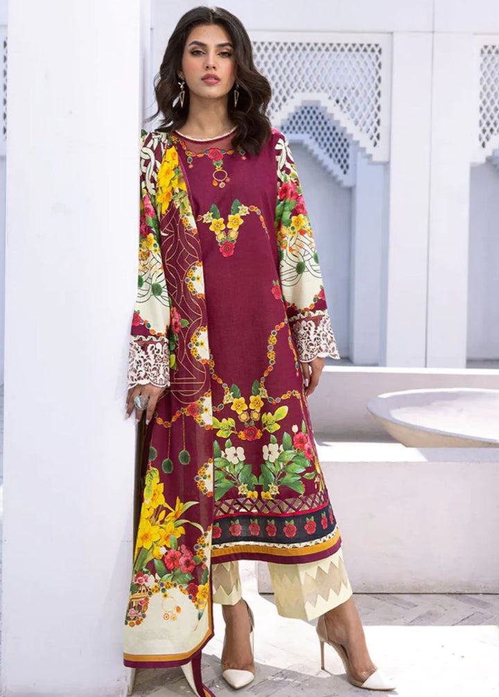 Leya by Roheenaz Embroidered Lawn Suits Unstitched 3 Piece RNZ24L RNZ-09A Driftwood Delight - Spring Summer Collection