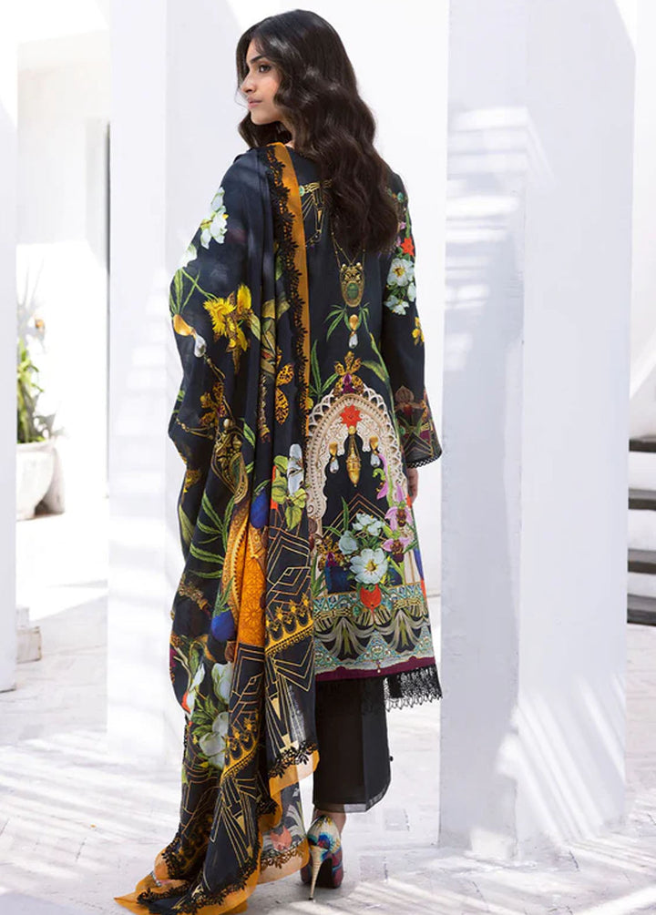 Leya by Roheenaz Embroidered Lawn Suits Unstitched 3 Piece RNZ24L RNZ-10B Palm Frond - Spring Summer Collection