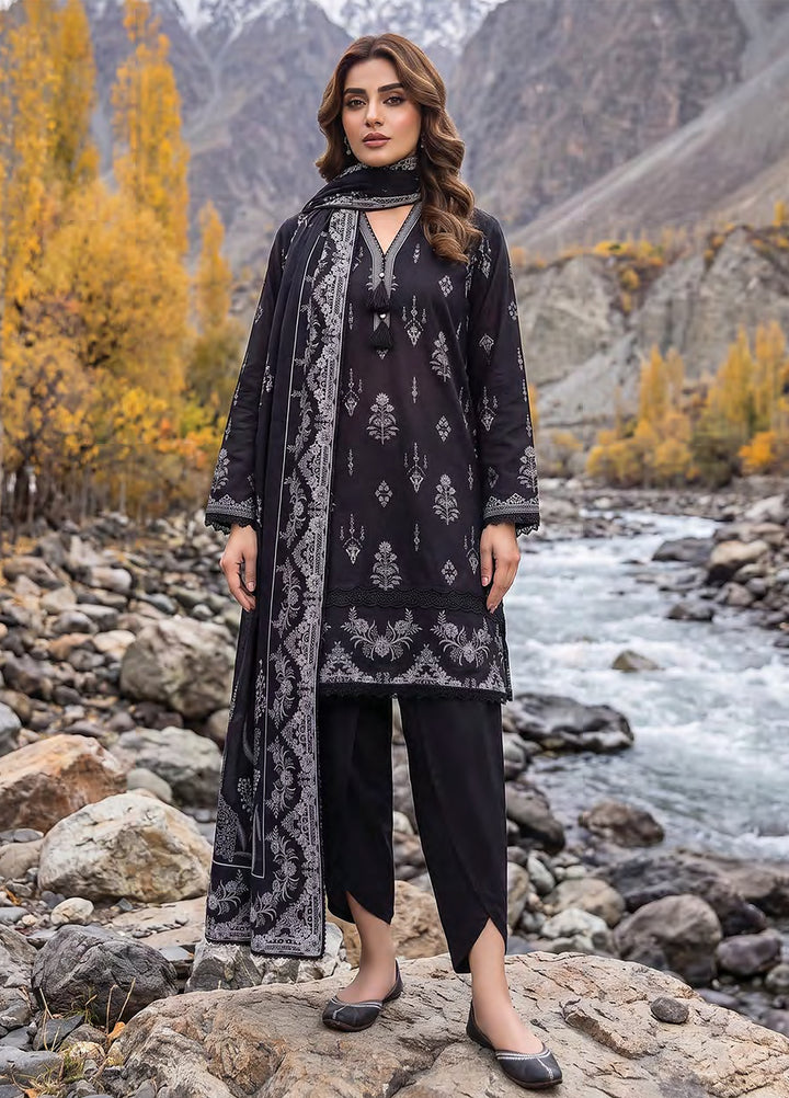 Lakhany Unstitched Printed Pashmina 3 Piece Suit LSM26UP LG-SG-0160-C - Casual Collection