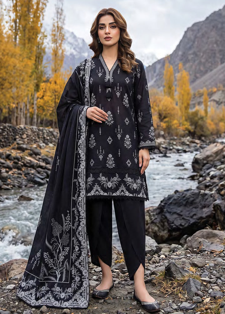 Lakhany Unstitched Printed Pashmina 3 Piece Suit LSM26UP LG-SG-0160-C - Casual Collection