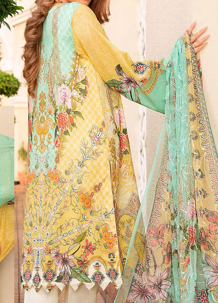 Libaas Embroidered Lawn Suits Unstitched 3 Piece LB21E 3A Lyla - Eid Collection