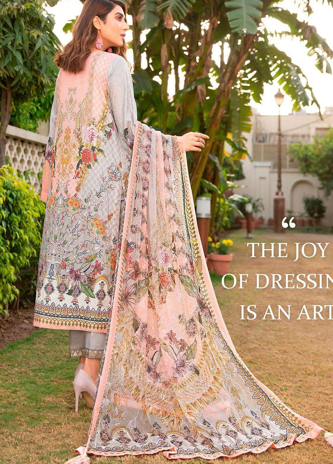 Libaas Embroidered Lawn Suits Unstitched 3 Piece LB21E 3B Lyla - Eid Collection