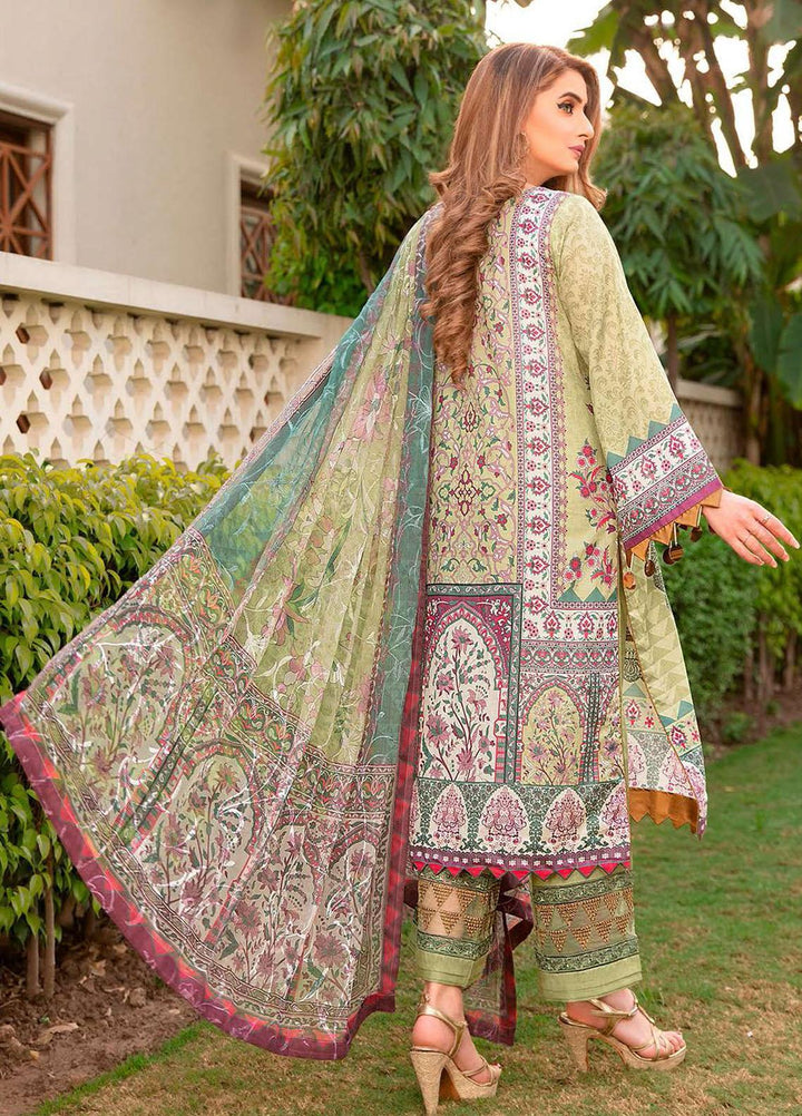 Libaas Embroidered Lawn Suits Unstitched 3 Piece LB21E 8B Aslahan - Eid Collection