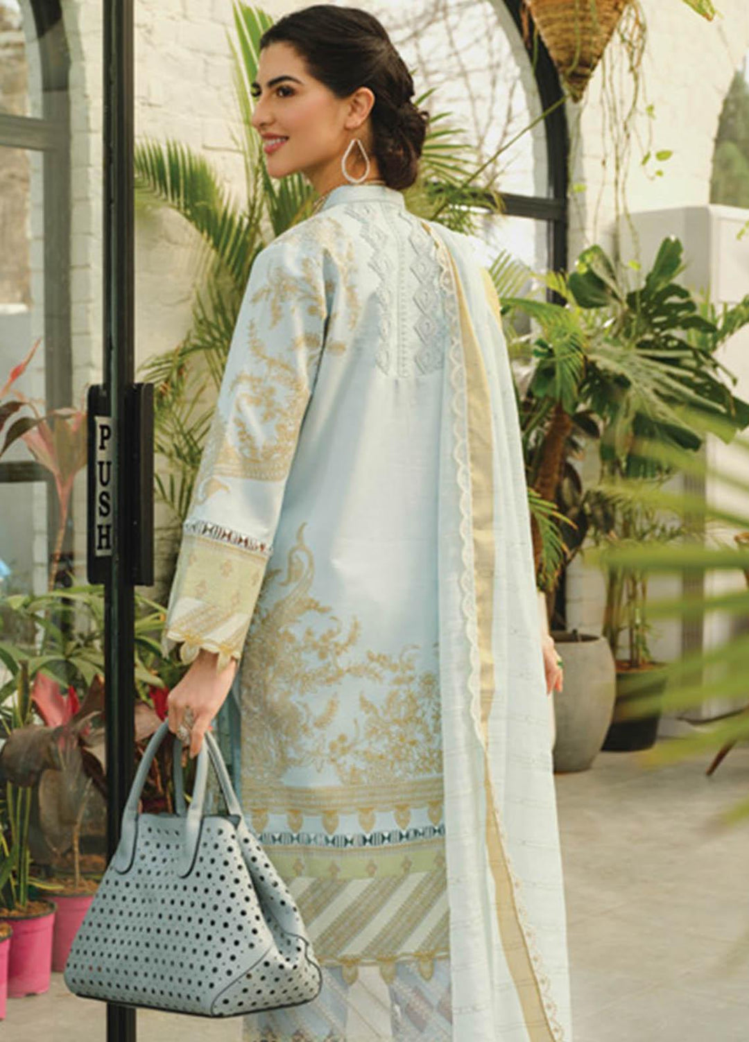 Lifestyle By Rang Rasiya Embroidered Lawn Suits Unstitched 3 Piece RR23LL 10 Luna - Summer Collection