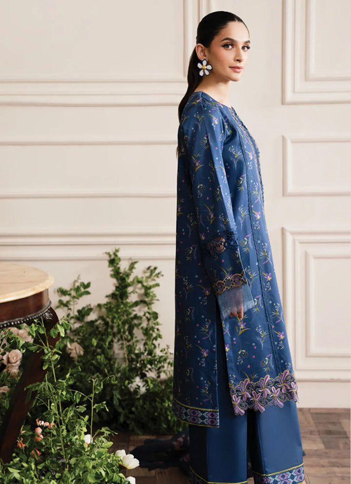 Lifestyle by Rang Rasiya Embroidered Lawn Suit Unstitched 3 Piece RR24LE Azure - Summer Collection