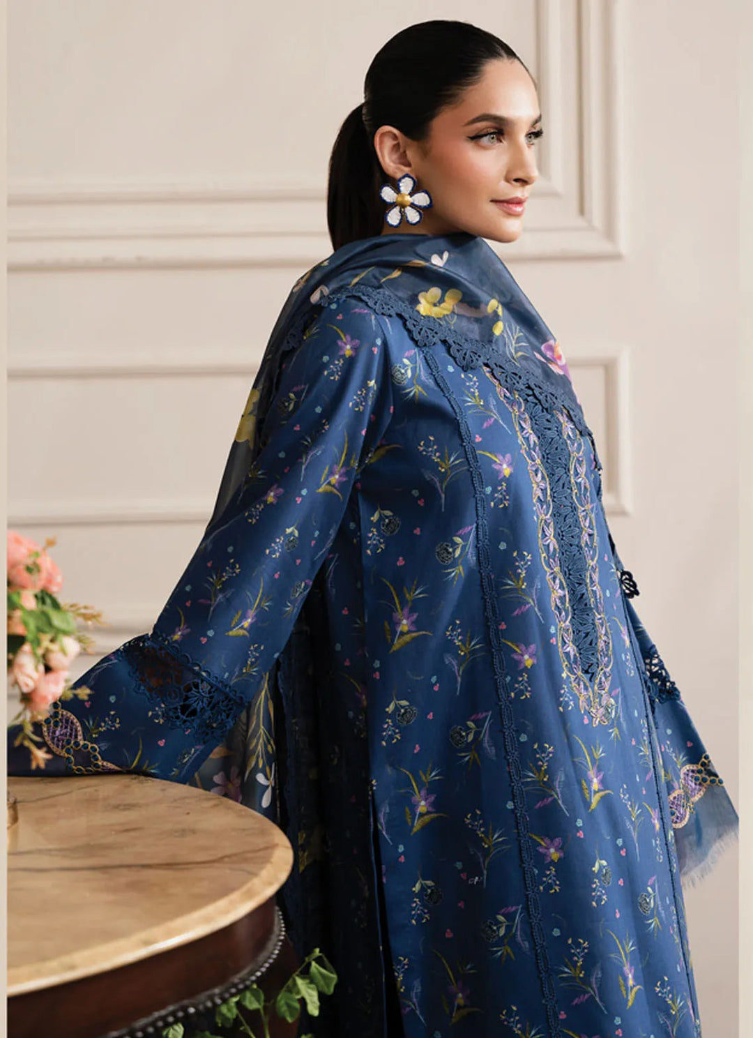 Lifestyle by Rang Rasiya Embroidered Lawn Suit Unstitched 3 Piece RR24LE Azure - Summer Collection