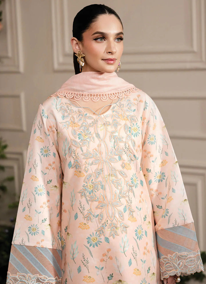 Lifestyle by Rang Rasiya Embroidered Lawn Suit Unstitched 3 Piece RR24LE Blush - Summer Collection