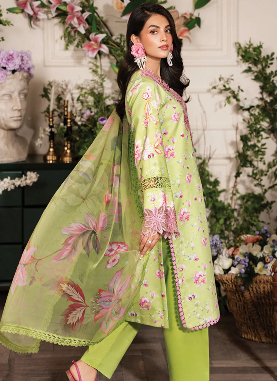 Lifestyle by Rang Rasiya Embroidered Lawn Suit Unstitched 3 Piece RR24LE Flora - Summer Collection