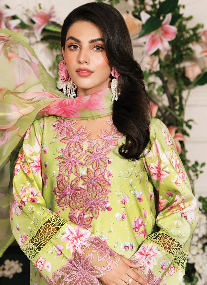 Lifestyle by Rang Rasiya Embroidered Lawn Suit Unstitched 3 Piece RR24LE Flora - Summer Collection
