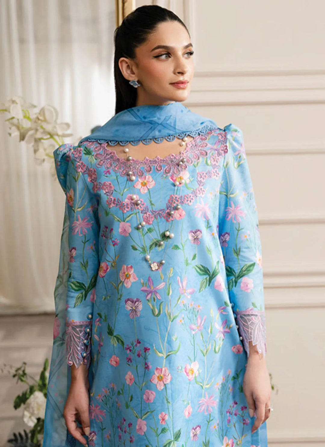 Lifestyle by Rang Rasiya Embroidered Lawn Suit Unstitched 3 Piece RR24LE Gardenia - Summer Collection