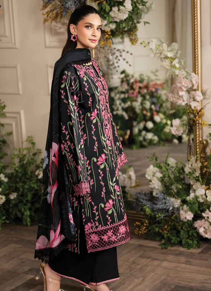 Lifestyle by Rang Rasiya Embroidered Lawn Suit Unstitched 3 Piece RR24LE Midnight - Summer Collection