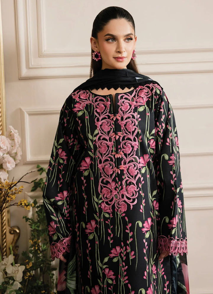 Lifestyle by Rang Rasiya Embroidered Lawn Suit Unstitched 3 Piece RR24LE Midnight - Summer Collection