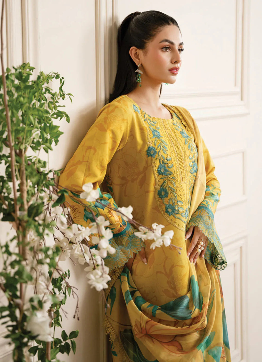 Lifestyle by Rang Rasiya Embroidered Lawn Suit Unstitched 3 Piece RR24LE Serena - Summer Collection