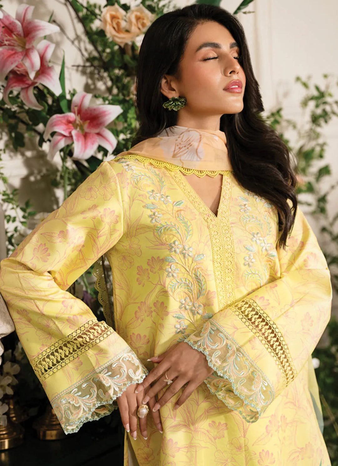 Lifestyle by Rang Rasiya Embroidered Lawn Suit Unstitched 3 Piece RR24LE Sun Kissed - Summer Collection