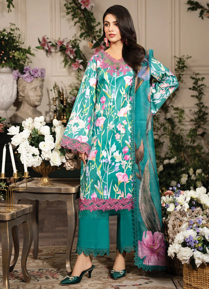 Lifestyle by Rang Rasiya Embroidered Lawn Suit Unstitched 3 Piece RR24LE Zeenal - Summer Collection