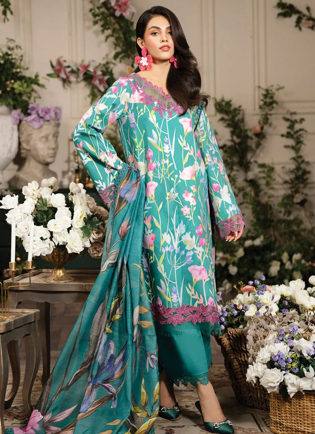 Lifestyle by Rang Rasiya Embroidered Lawn Suit Unstitched 3 Piece RR24LE Zeenal - Summer Collection