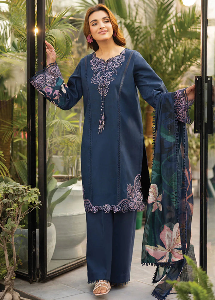 Lifestyle by Rang Rasiya Embroidered Lawn Suits Unstitched 3 Piece RR25LS D-07 Luna - Summer Collection