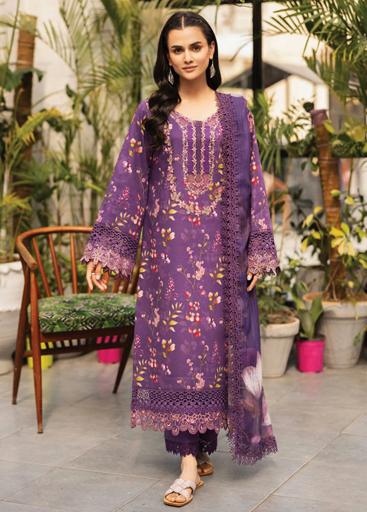Lifestyle by Rang Rasiya Embroidered Lawn Suits Unstitched 3 Piece RR25LS D-08 Charlotte - Summer Collection