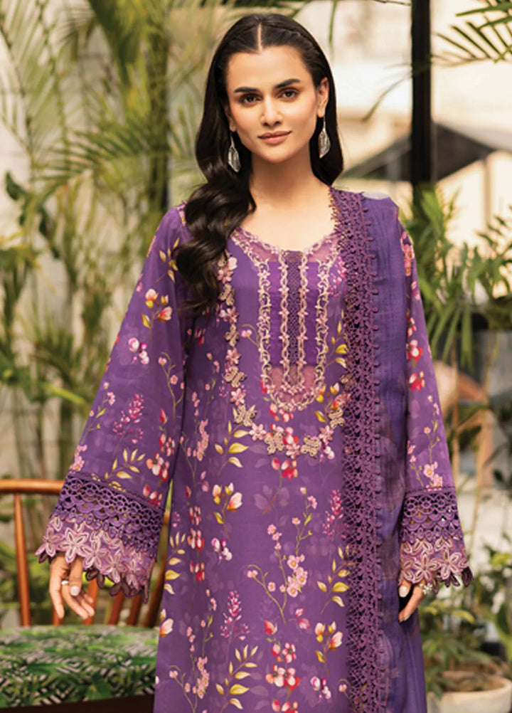 Lifestyle by Rang Rasiya Embroidered Lawn Suits Unstitched 3 Piece RR25LS D-08 Charlotte - Summer Collection