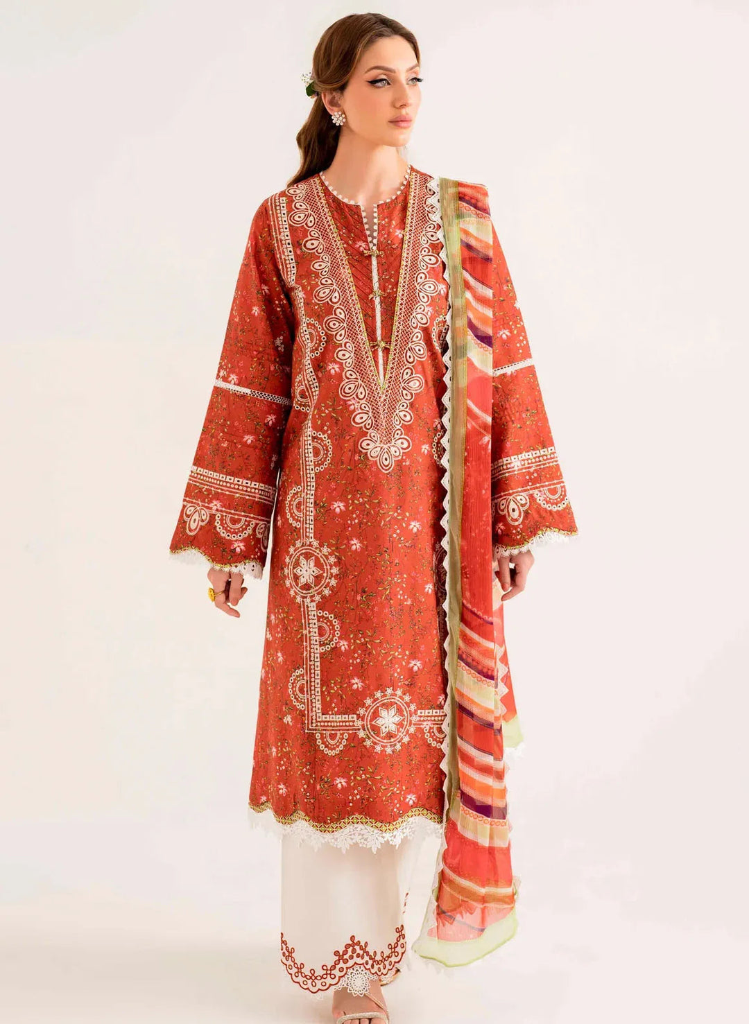 Lila by Sable Vogue Embroidered Lawn Suit Unstitched 3 Piece SV24LI SAL-01-24 - Summer Collection