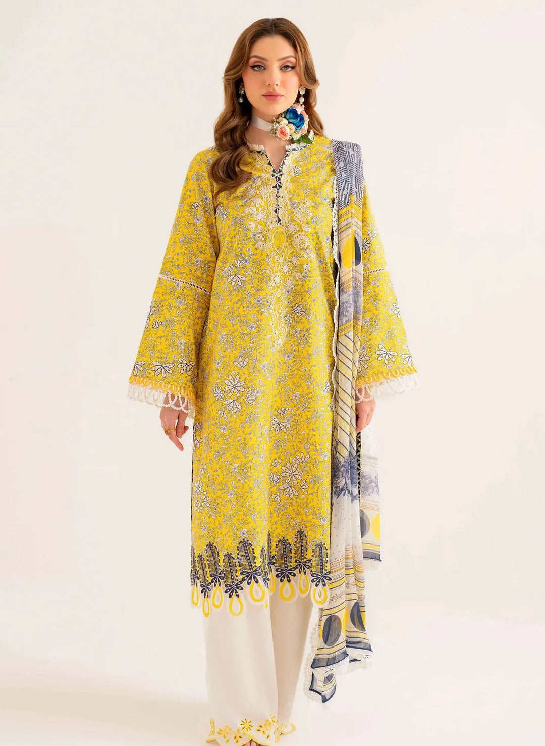 Lila by Sable Vogue Embroidered Lawn Suit Unstitched 3 Piece SV24LI SAL-04-24 - Summer Collection