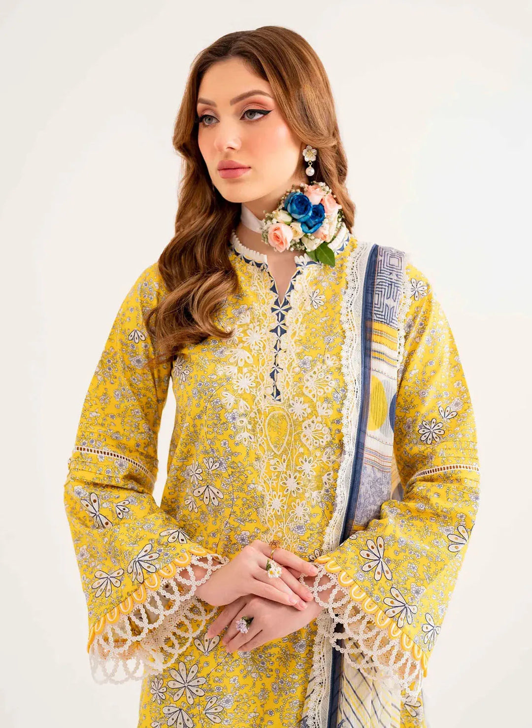 Lila by Sable Vogue Embroidered Lawn Suit Unstitched 3 Piece SV24LI SAL-04-24 - Summer Collection
