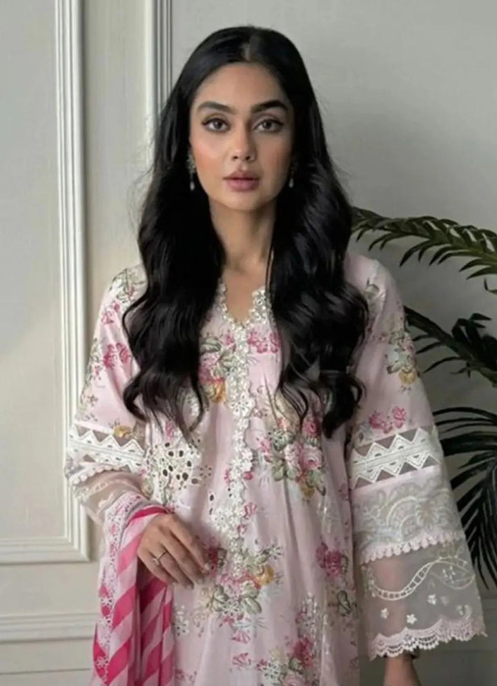 Lila by Sable Vogue Embroidered Lawn Suit Unstitched 3 Piece SV24LI SAL-07-24 - Summer Collection