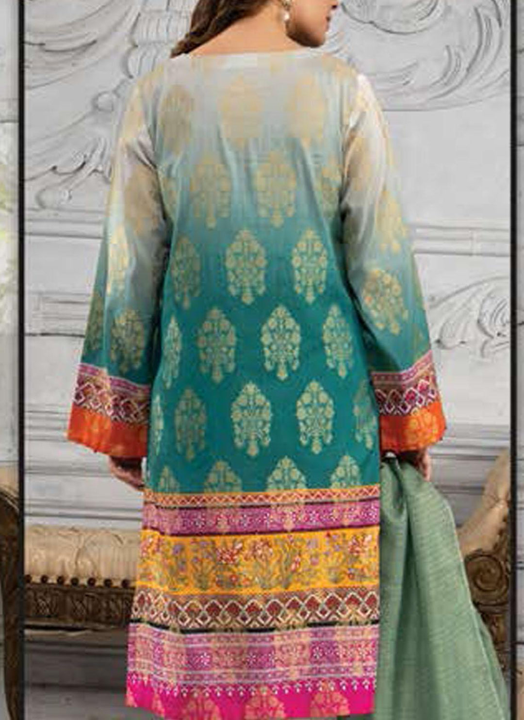 LimeLight Embroidered Jacquard Suits Unstitched 2 Piece LL21E U0682 Mint - Summer Collection