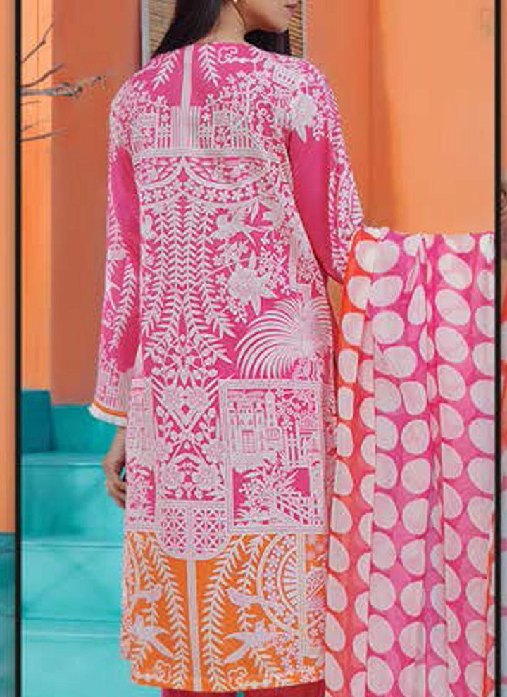 LimeLight Embroidered Lawn Suits Unstitched 2 Piece LL21E U0839 Pink - Summer Collection