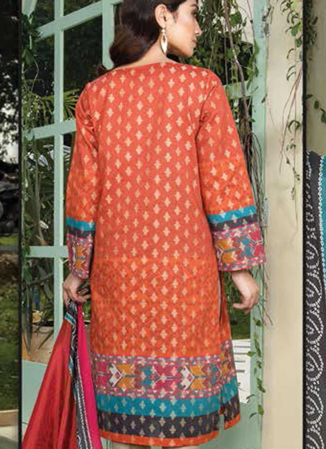 LimeLight Embroidered Jacquard Suits Unstitched 2 Piece LL21E U0850 Rust - Summer Collection