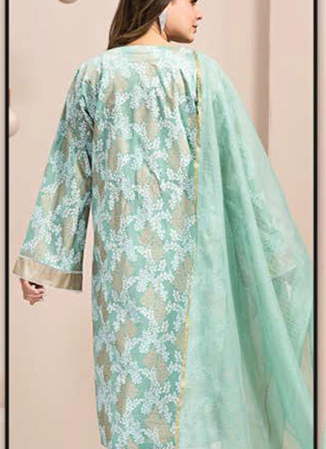 LimeLight Embroidered Lawn Suits Unstitched 2 Piece LL21E U0882 Aqua - Summer Collection