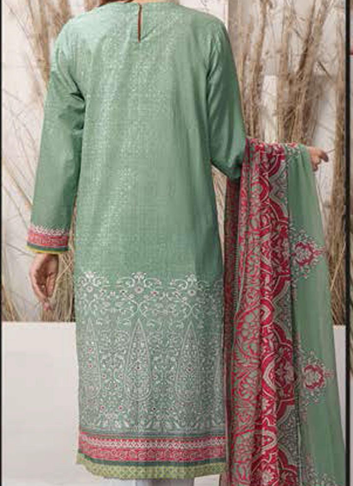 LimeLight Embroidered Lawn Suits Unstitched 2 Piece LL21E U1262 Green - Summer Collection