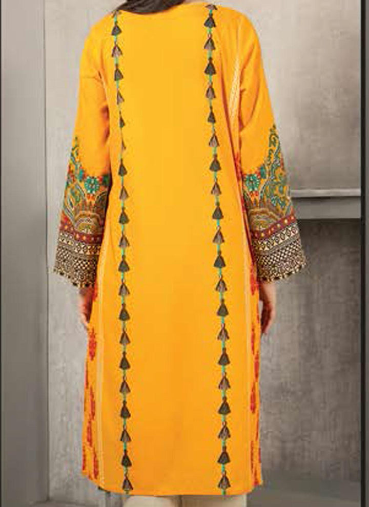 LimeLight Embroidered Lawn  Unstitched Kurties LL21E U1263 Yellow - Summer Collection