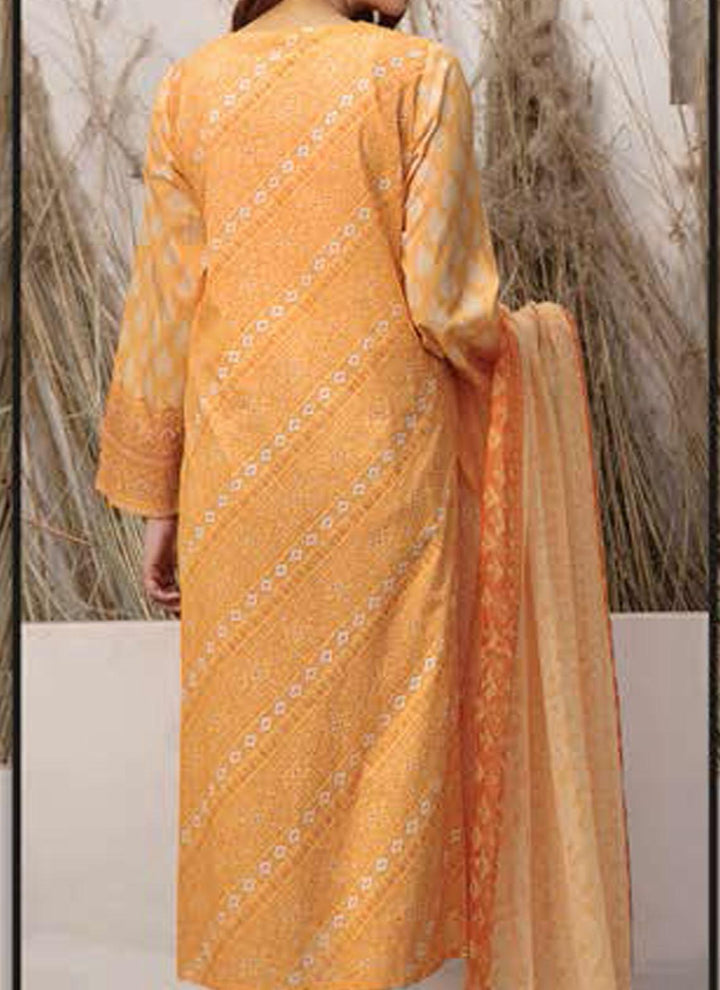 LimeLight Embroidered Lawn Suits Unstitched 2 Piece LL21E U1350 Yellow - Summer Collection