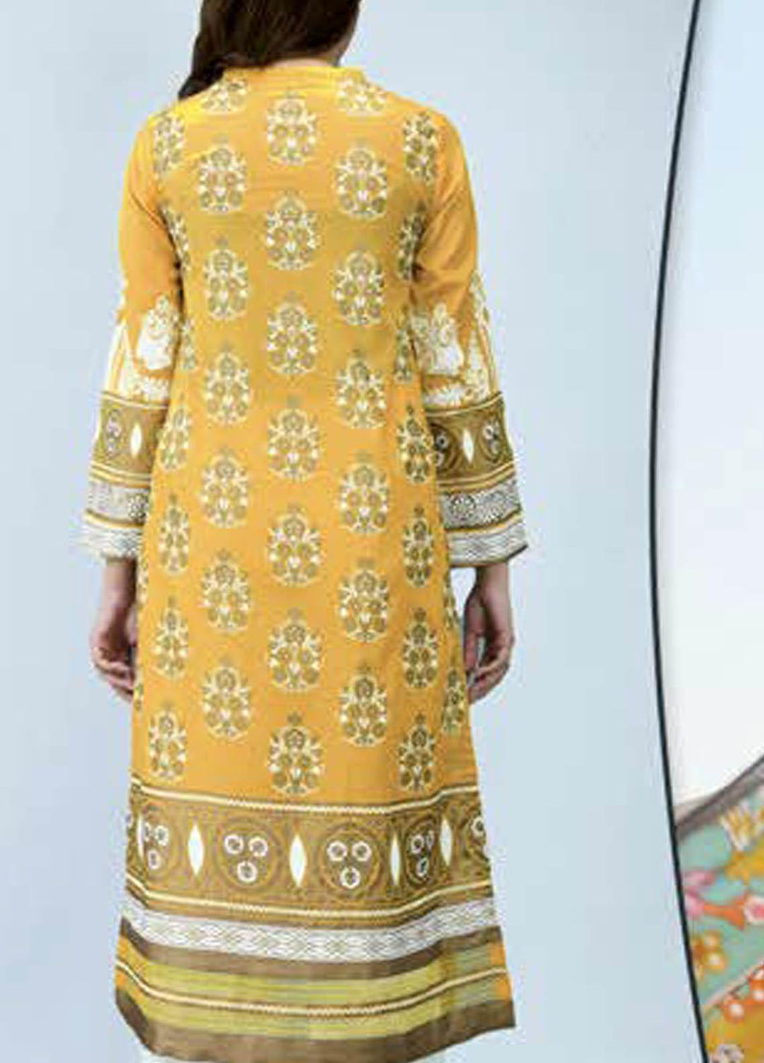 LimeLight Printed Lawn Suits Unstitched 2 Piece LL21S U-1031 YELLOW - Summer Collection
