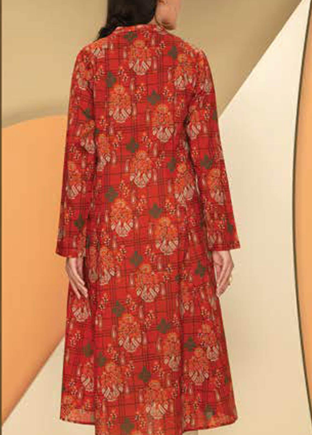LimeLight Printed Lawn  Unstitched Kurties LL21S U-1049 RED - Summer Collection
