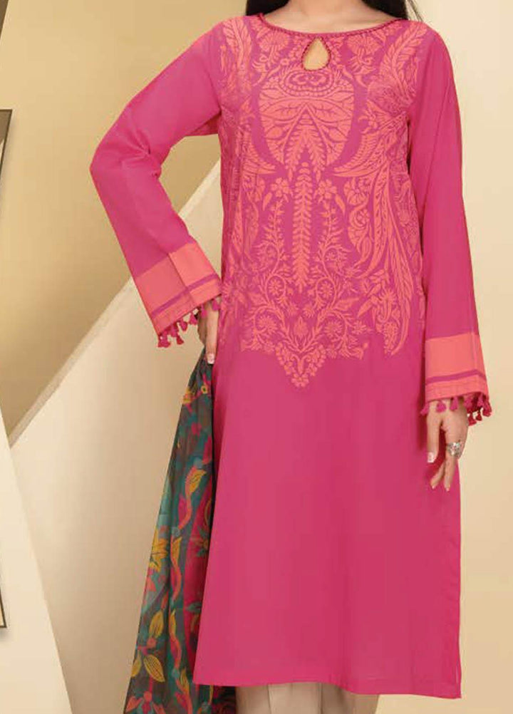 LimeLight Printed Lawn Suits Unstitched 2 Piece LL21S U-1062 PINK - Summer Collection