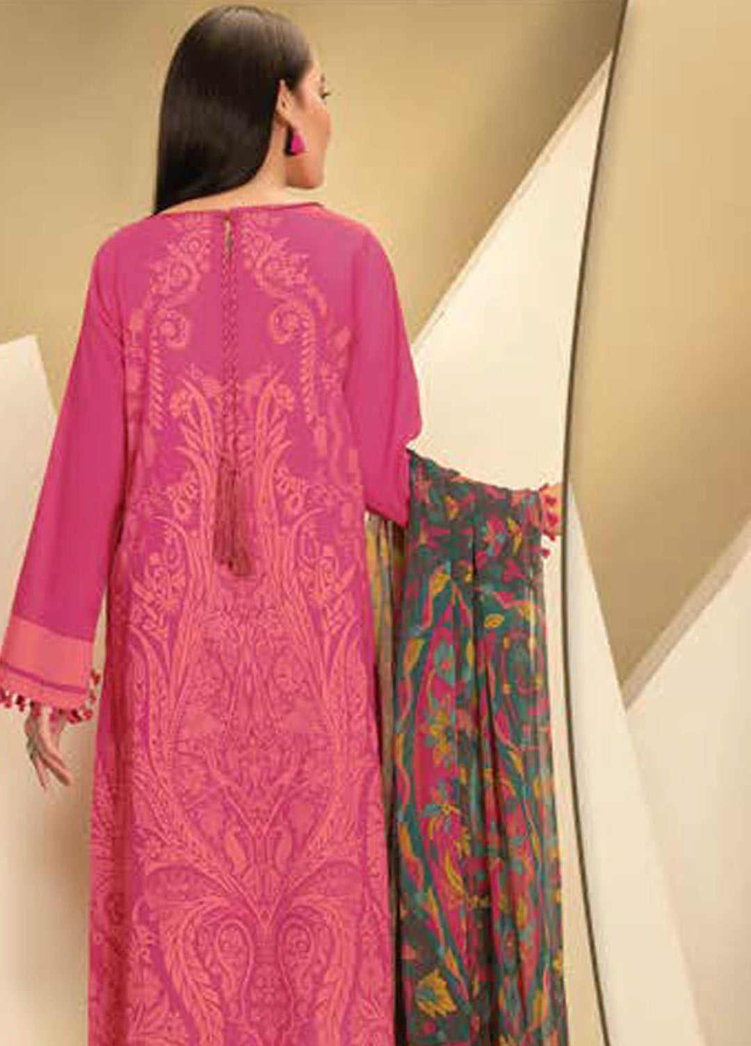 LimeLight Printed Lawn Suits Unstitched 2 Piece LL21S U-1062 PINK - Summer Collection