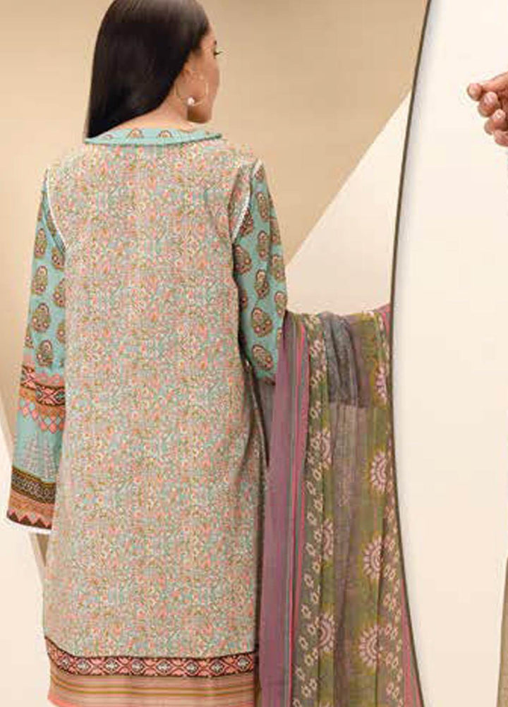 LimeLight Printed Lawn Suits Unstitched 2 Piece LL21S U-1077 AQUA - Summer Collection