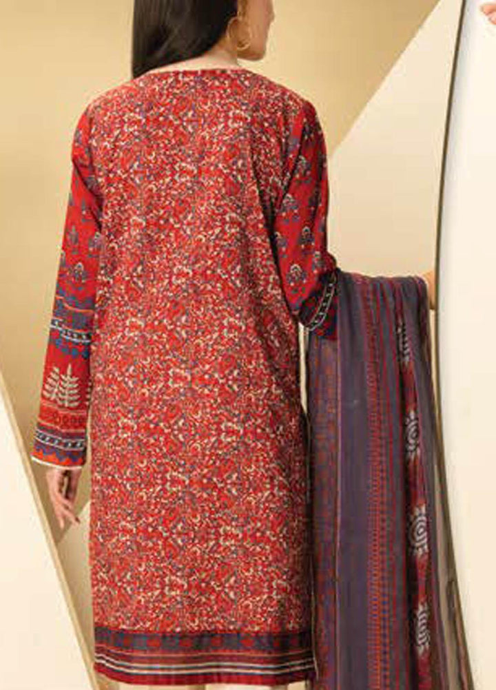 LimeLight Printed Lawn Suits Unstitched 2 Piece LL21S U-1077 RED - Summer Collection
