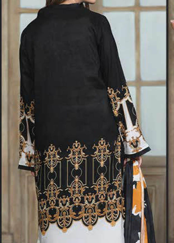 LimeLight Printed Lawn Suits Unstitched 2 Piece LL21S U-1087 BLACK - Summer Collection