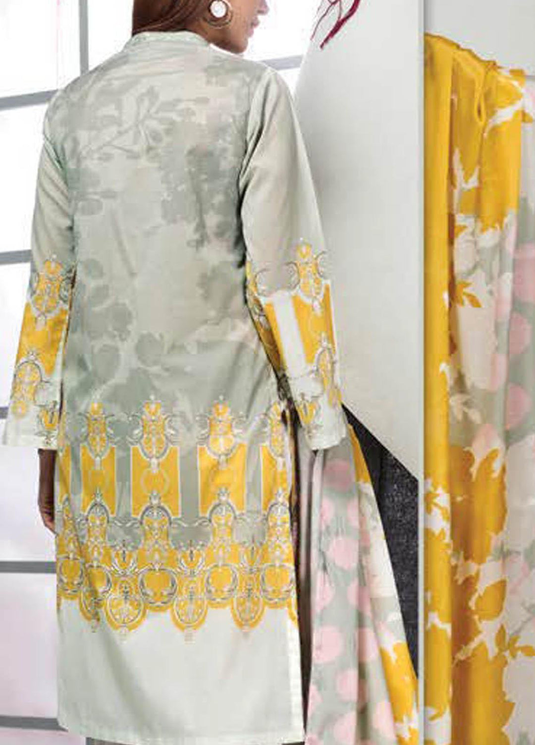 LimeLight Printed Lawn Suits Unstitched 2 Piece LL21S U-1087 P-GREEN - Summer Collection