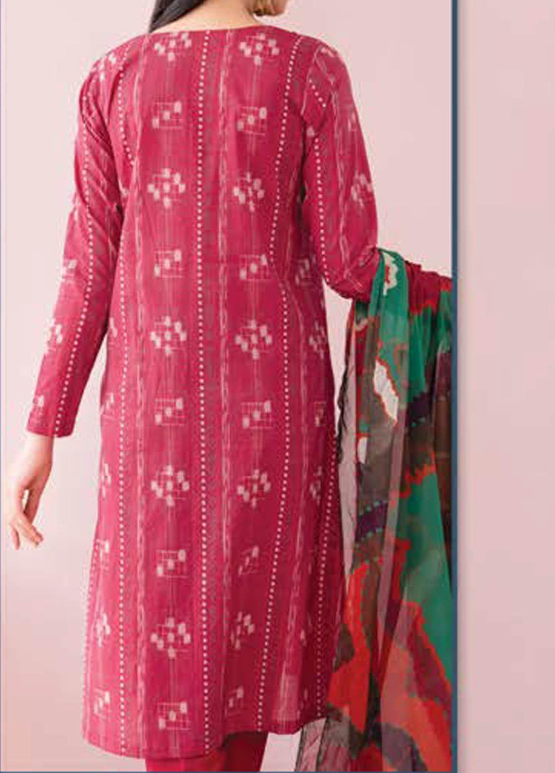 LimeLight Printed Lawn Suits Unstitched 3 Piece LL21S U-1107 MAROON - Summer Collection
